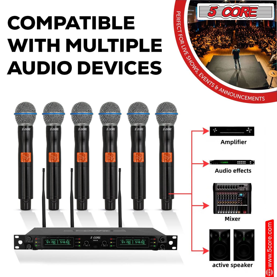 Switch to our wireless mic and easily replace the batteries for uninterrupted performance