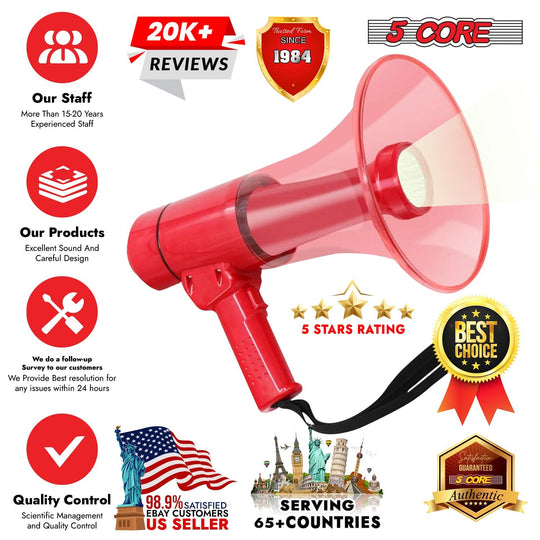 Handheld PA system, compact and portable, ensuring loud, clear sound wherever you go.