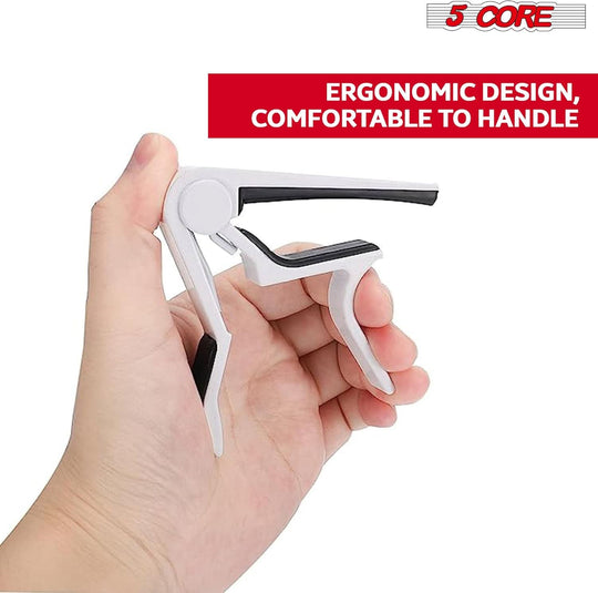 5 core capo acoustic electric guitar 6 string kapo 2 pair quick and easy adjustment classic clip for banjo mandolin - 5Core high quality product image