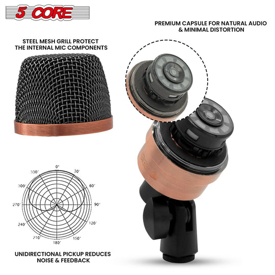 COPPEREX dynamic microphone set for percussion instruments by 5Core