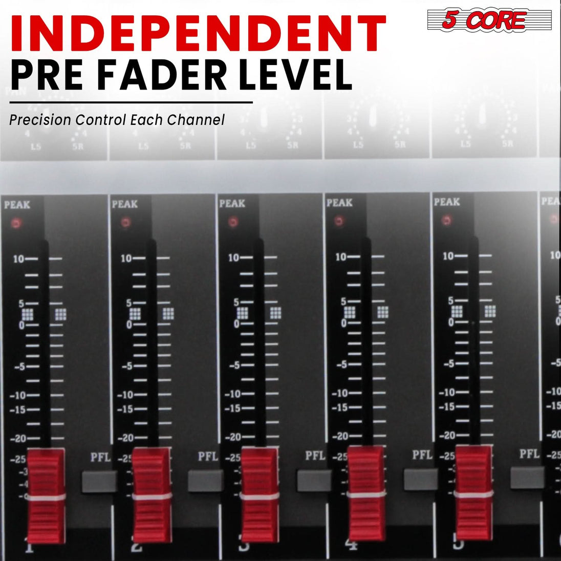 5Core audio mixing console, 24 channels, Bluetooth, USB, analog, professional Mezclador De Audio