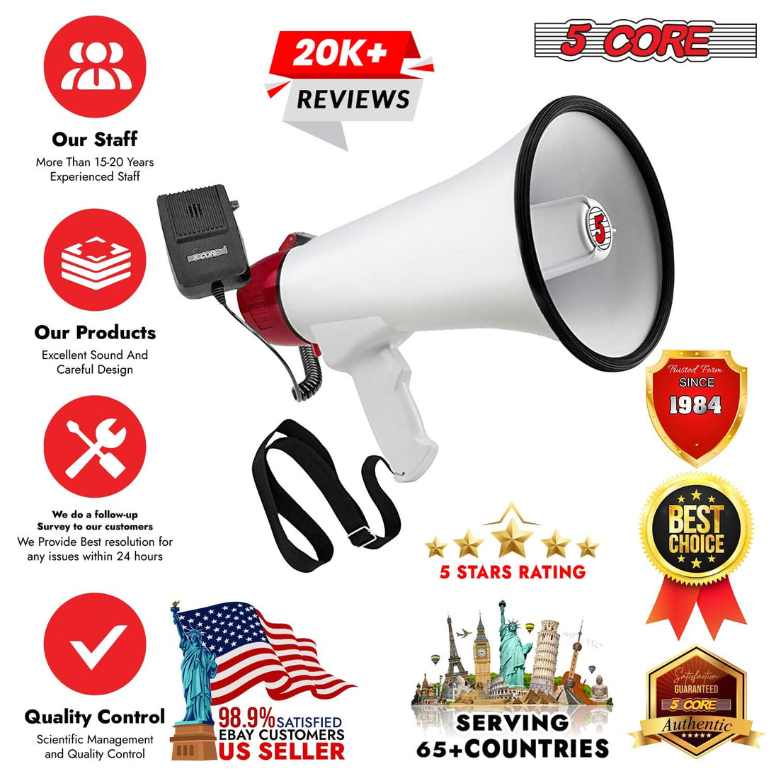 Ideal bullhorn for campus activities, sports events, rallies, and training, ensuring loud and clear communication.
