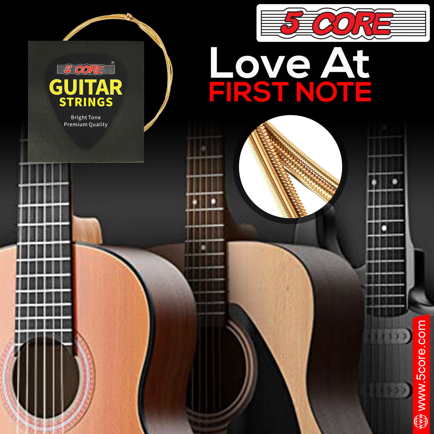 Perfect replacement set for acoustic guitars used in gigs or studio