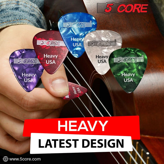 High-quality 5Core 0.96mm celluloid guitar picks for musicians of all levels
