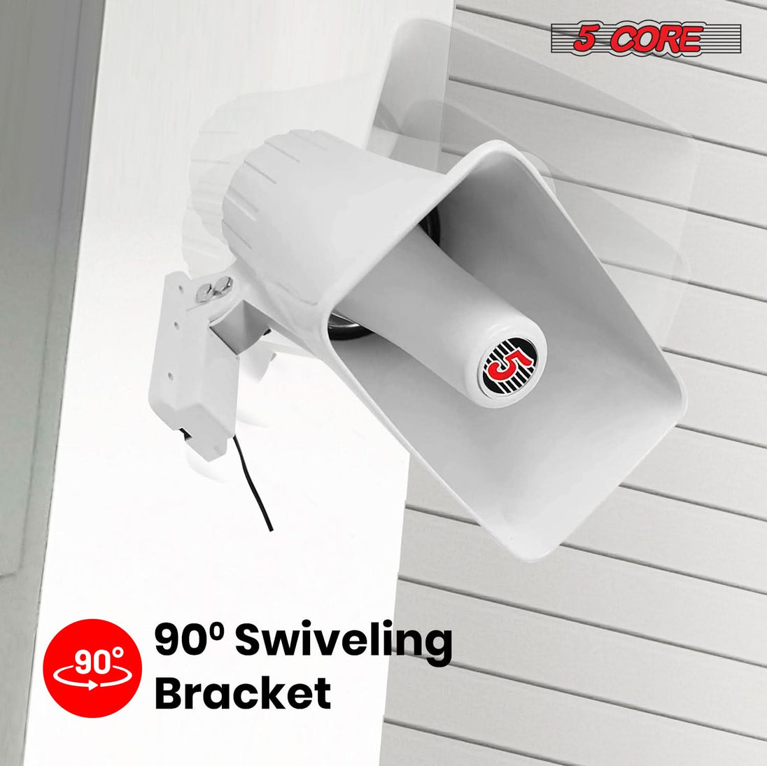 5Core 8 x 5 inch PA system horn speaker, 65W, loud siren, 8 ohm, perfect for outdoor and indoor use