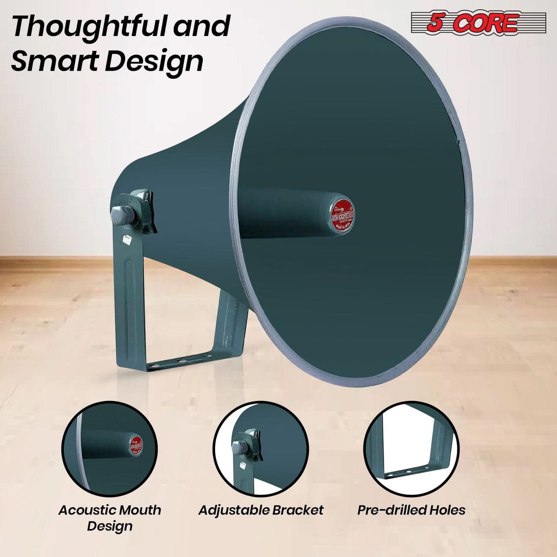 Professional-grade horn throat for PA and public address systems