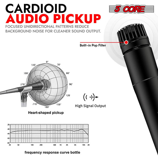 5Core studio microphone for podcasts, streaming, and live shows