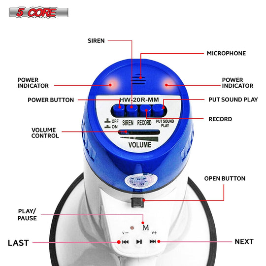 Loud and clear, the cheer megaphone is ideal for sporting events, pep rallies, and public gatherings.