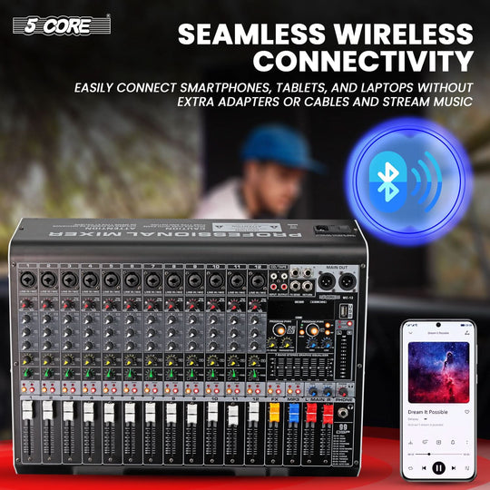 Professional mixer board with built-in USB interface