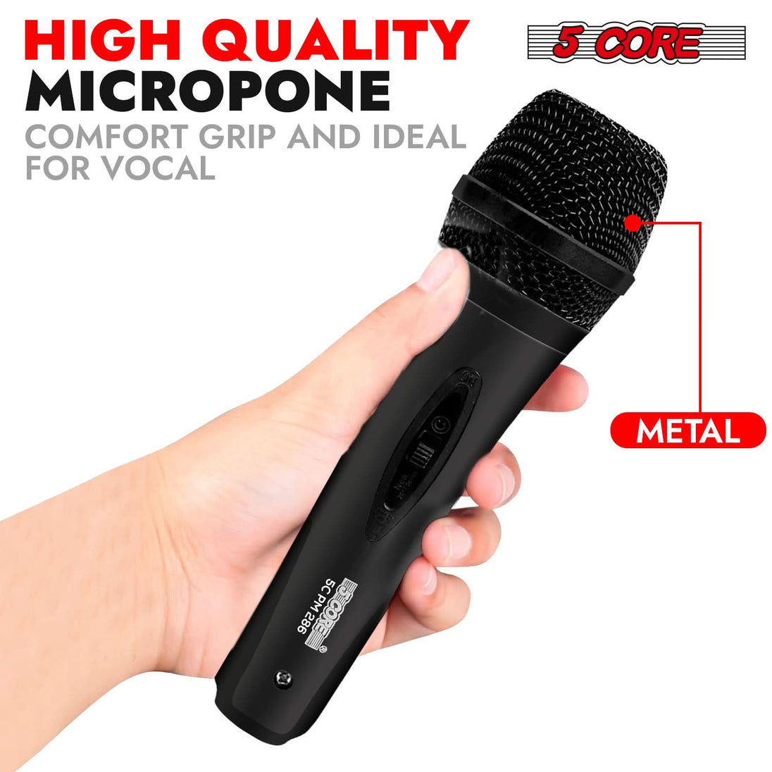 5Core professional-grade dynamic mic for singing and studio applications