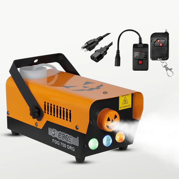 5Core 750W fog smoke machine with LED lights, 250ML fog maker for parties and events