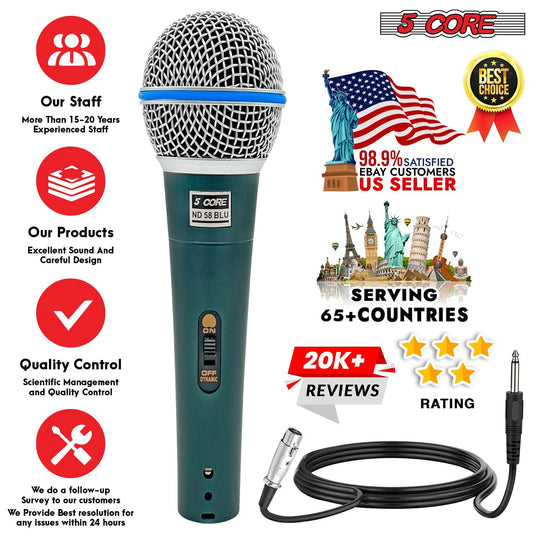 5Core dynamic handheld XLR microphone, professional karaoke singing mic