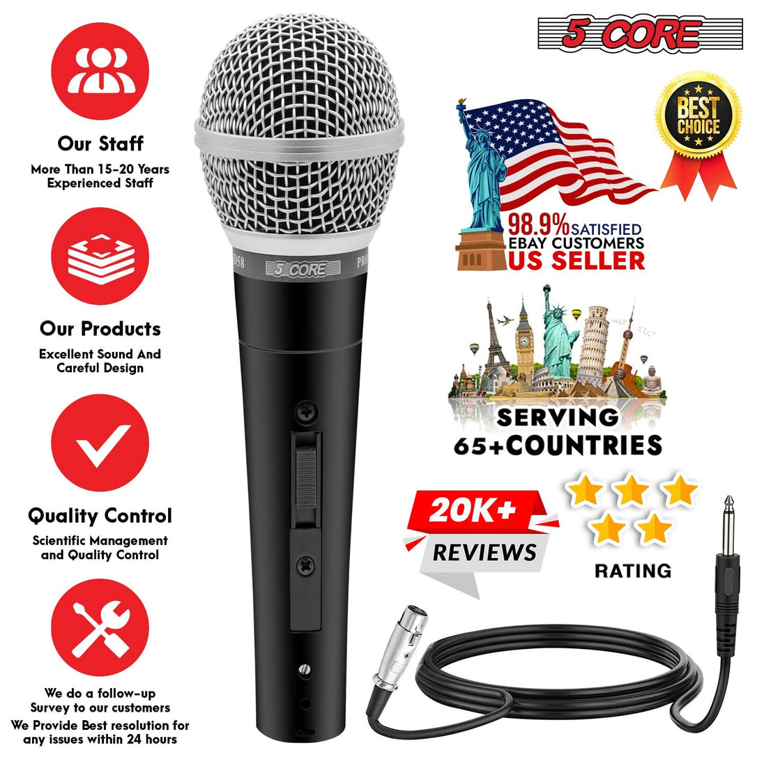 5Core studio-grade handheld mic for performers and creators