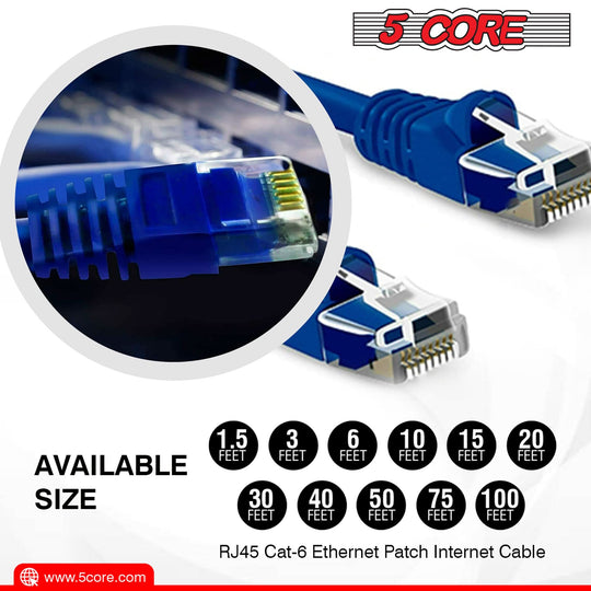 Professional-grade 10 FT Cat6 cord with enhanced durability