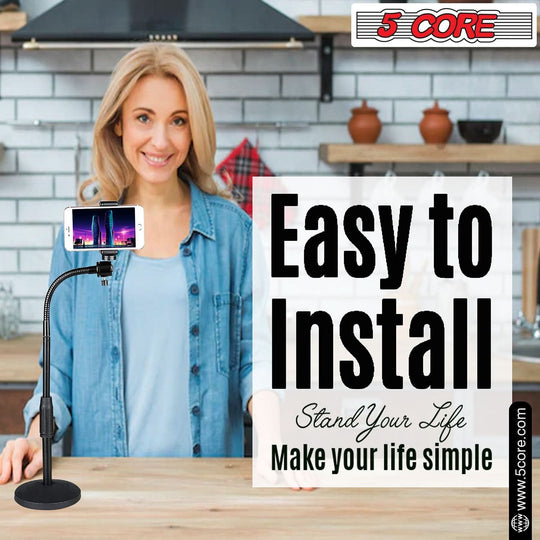 5Core desk stand with adjustable scissor boom arm for cell phone and tablet holder