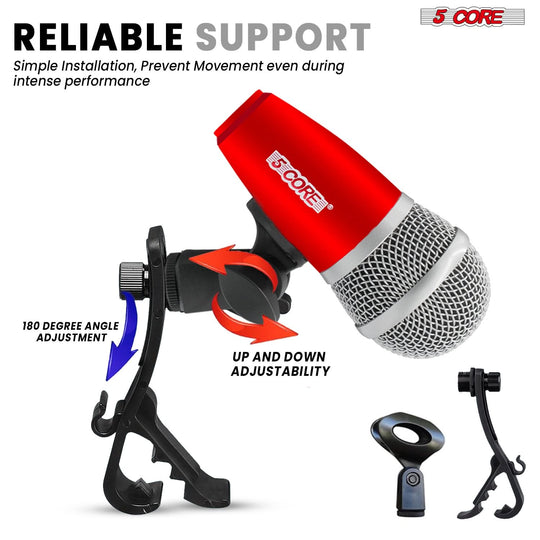 Red kick drum and tom mic kit 7-piece set by 5Core