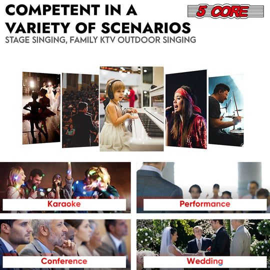 5Core mic XLR dynamic handheld microphone for karaoke and vocal recording