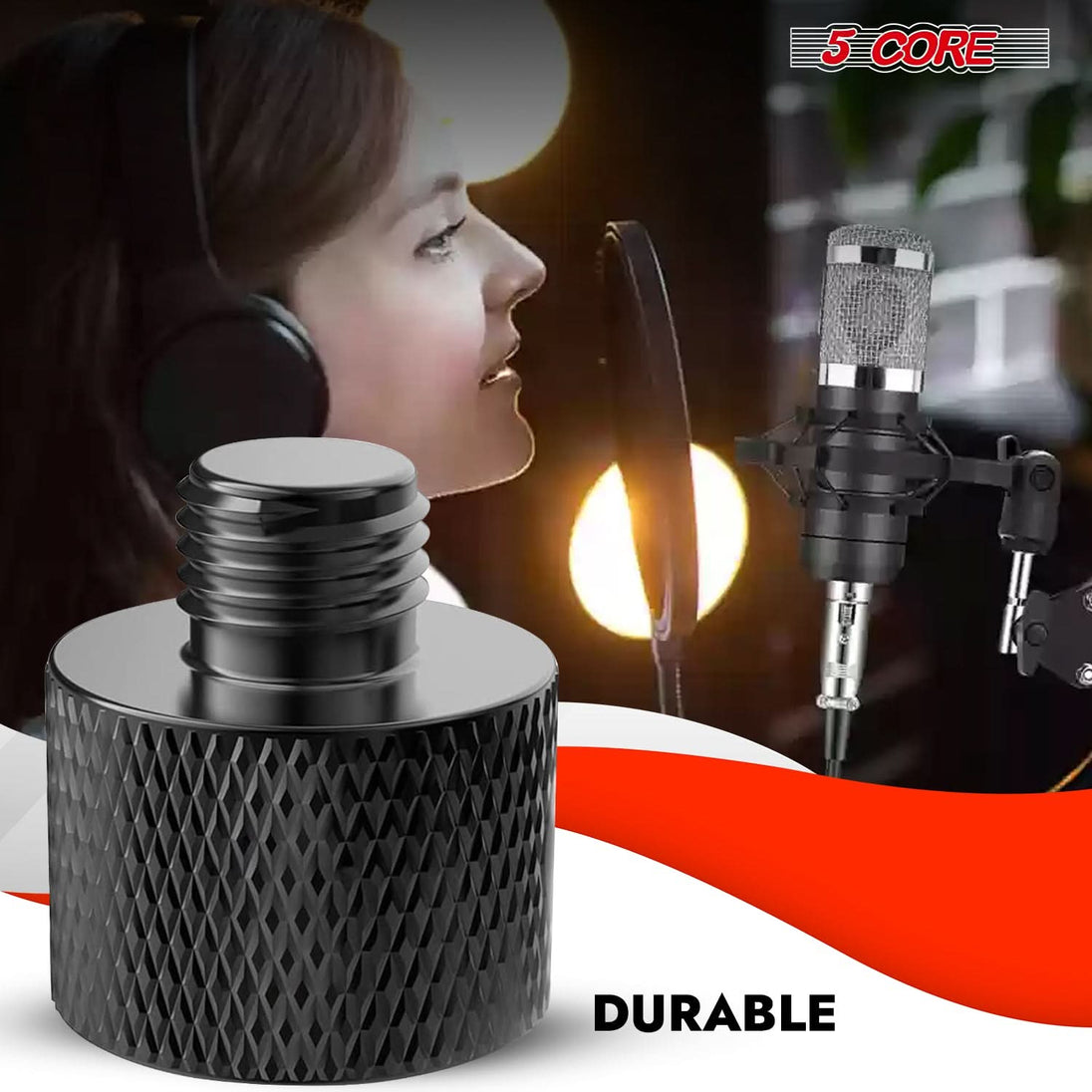 5 Core screw thread conversion connectors, 12 pieces for mic stands