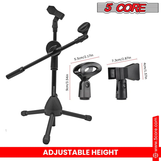 Portable 5Core tripod mic stand for on-the-go musicians