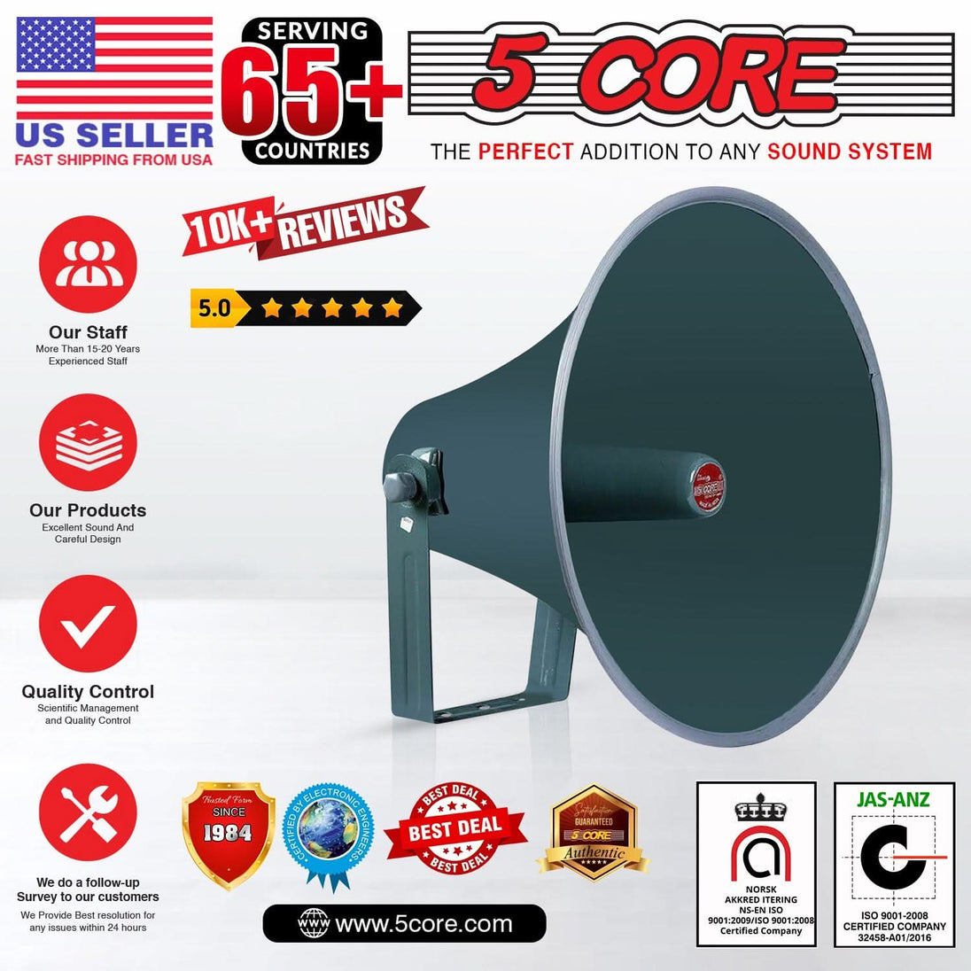 16" speaker horn ideal for commercial and industrial audio setups