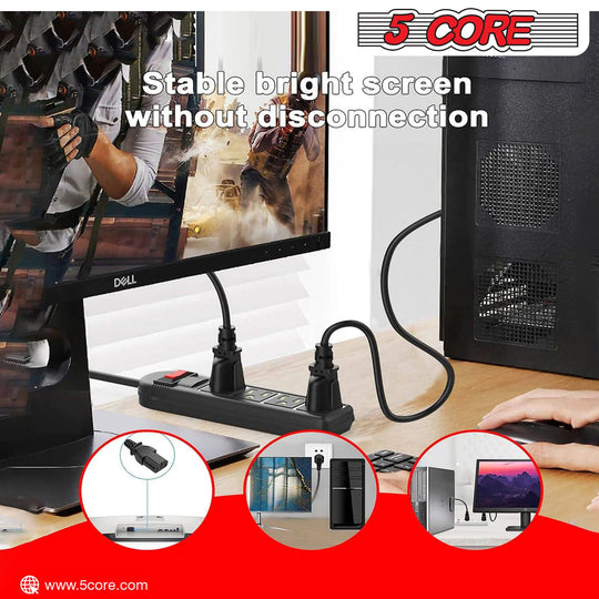 Long reach extension cord for light to medium-duty devices