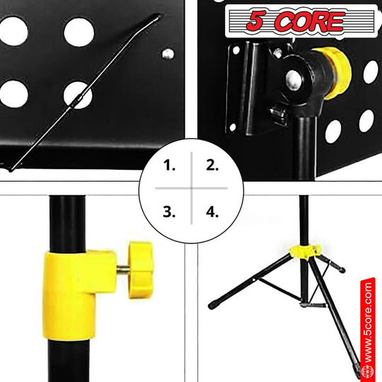 Tripod yellow music stand by 5Core portable note holder
