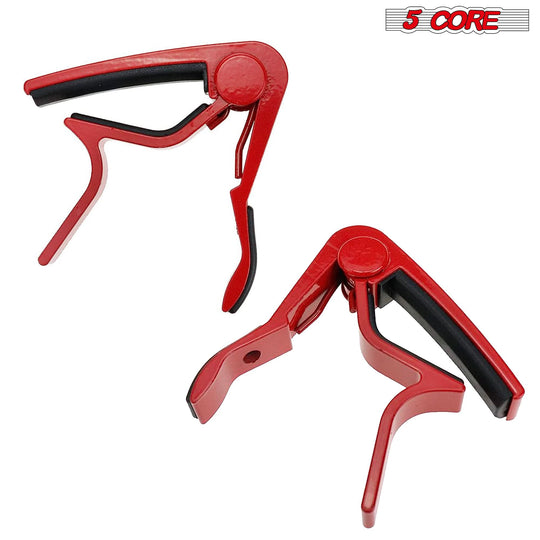 5 Core guitar capo with easy-to-use quick adjustment mechanism
