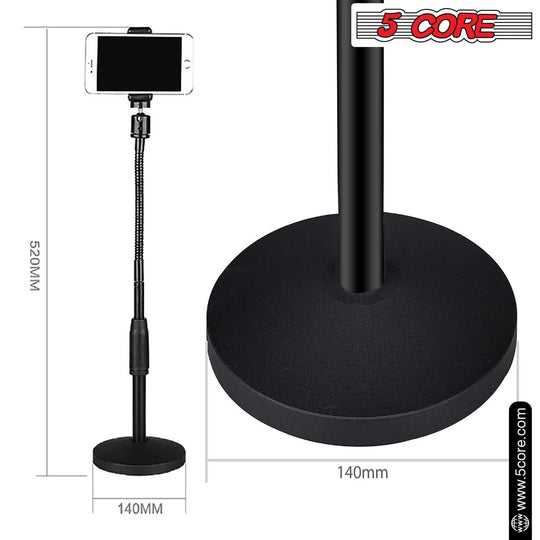 5Core adjustable scissor boom arm stand for desk cell phone tablet holder and support