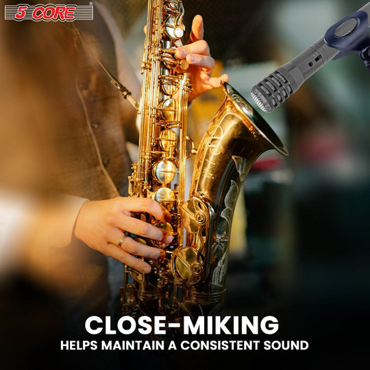 Professional grey XLR condenser microphone pencil style by 5Core