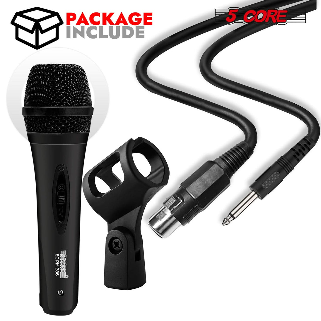Handheld microphone with cardioid pickup pattern for clear vocals