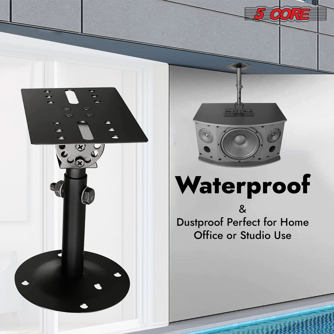 5Core universal wall mount for large and heavy bookshelf speakers