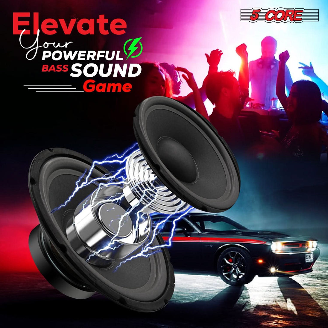 PA replacement woofer speaker for deep bass and high clarity