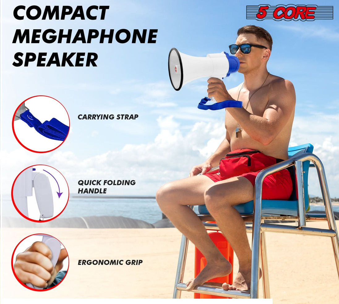 5Core mini megaphone perfect for sports events and public speaking