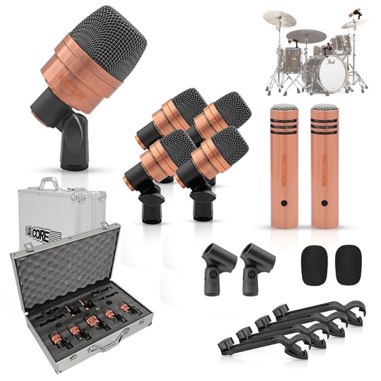 5Core 7-piece drum mic kit COPPEREX for kick, tom, and snare