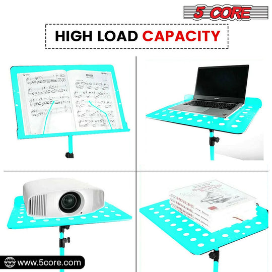 5Core folding music stand, portable adjustable tripod sheet music holder for notes
