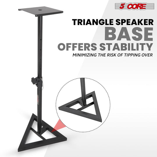 5 Core audio stand designed for studio monitors and DJ speakers