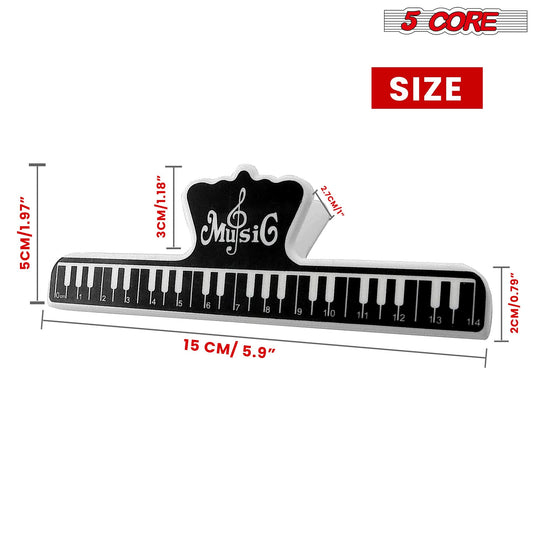 Lightweight 5Core music score clip designed for musicians and performers