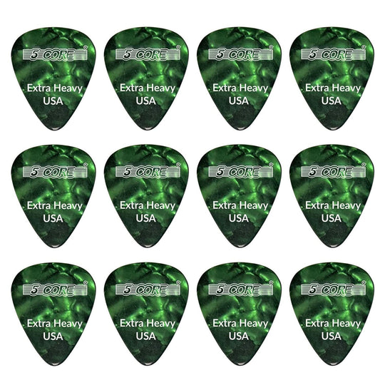5Core green 1.2mm guitar picks for electric acoustic and bass guitars