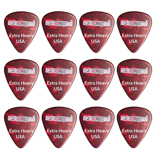 5Core red 1.2mm celluloid guitar pick extra heavy gauge for acoustic and electric