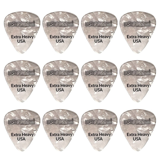 5Core 1.2mm extra heavy gauge guitar picks for acoustic and electric guitars