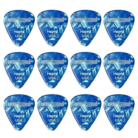 5Core blue 0.96mm guitar picks heavy celluloid for electric acoustic and bass