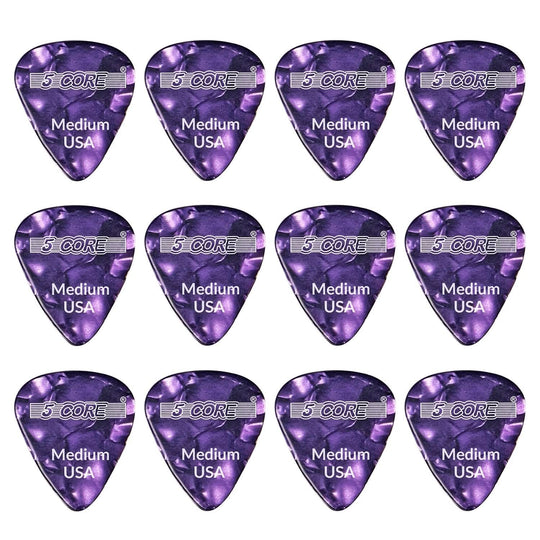 5Core purple 0.71mm medium gauge guitar picks for acoustic bass electric instruments