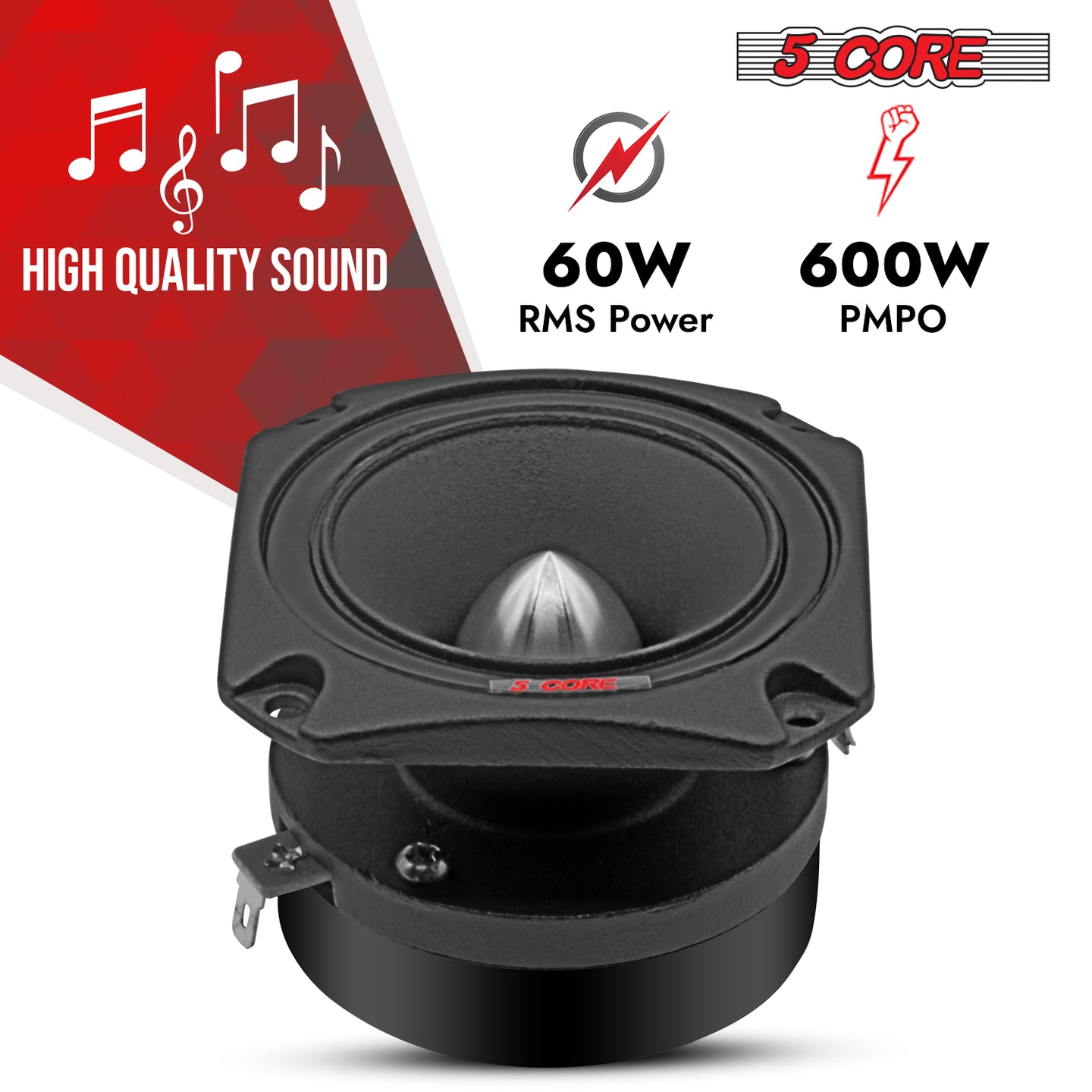 Pair of super tweeters designed for loud and clear treble response