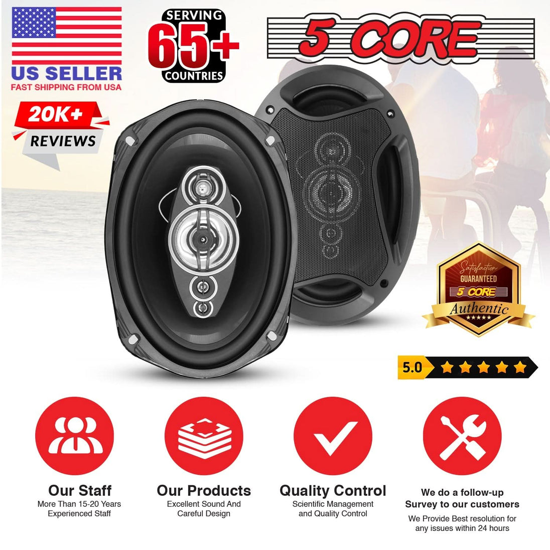Reliable 5Core 6x9 vehicle speaker ideal for music lovers and audio enthusiasts