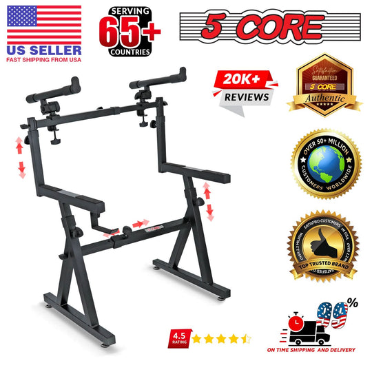Adjustable electric piano stand in durable Z style frame