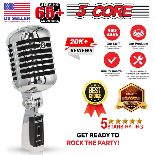 Microphone Classic Dynamic Professional XLR Studio Retro