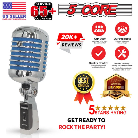 Microphone Classic Dynamic Professional XLR Studio Retro Style Mic