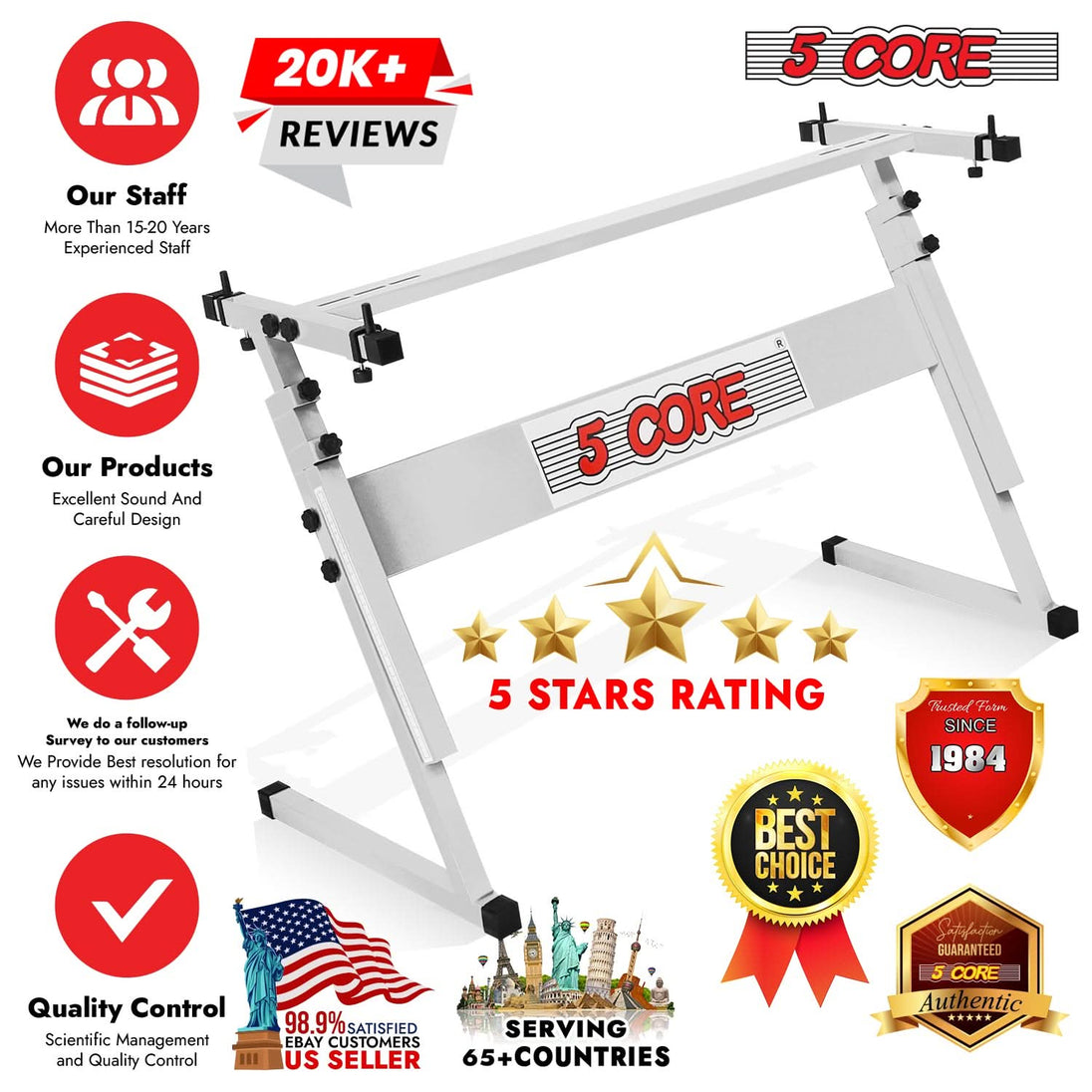 Adjustable Z frame piano stand built for reliable keyboard support