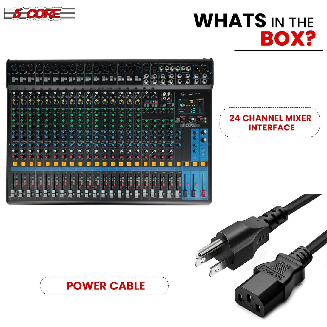 5Core DJ mixer with clear and powerful sound output