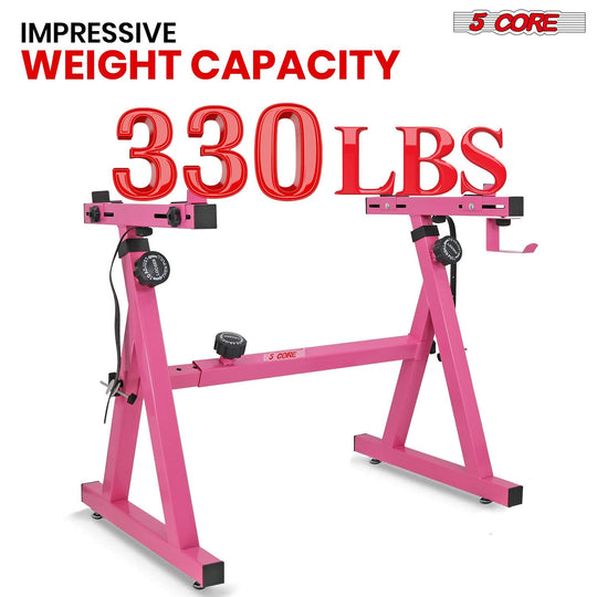 Heavy duty pink electric piano stand adjustable height by 5Core